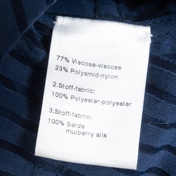 Akris Punto Navy Sheer Striped Blazer Jacket Silk Blend - Picture 15 of 16